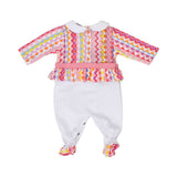 Missoni Kids Newborn Girl's Peplum Chevron Sleep Suit and Hat Set