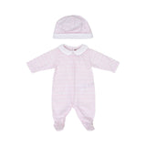 Missoni Kids Newborn Girl's Pink Chevron Sleep Suit and Hat Set