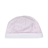 Missoni Kids Newborn Girl's Pink Chevron Sleep Suit and Hat Set