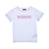 Missoni Kids Girl's White T-Shirt, Size 8