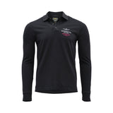 Aeronautica Militare Men's Long Sleeve Printed Jersey Polo Shirt