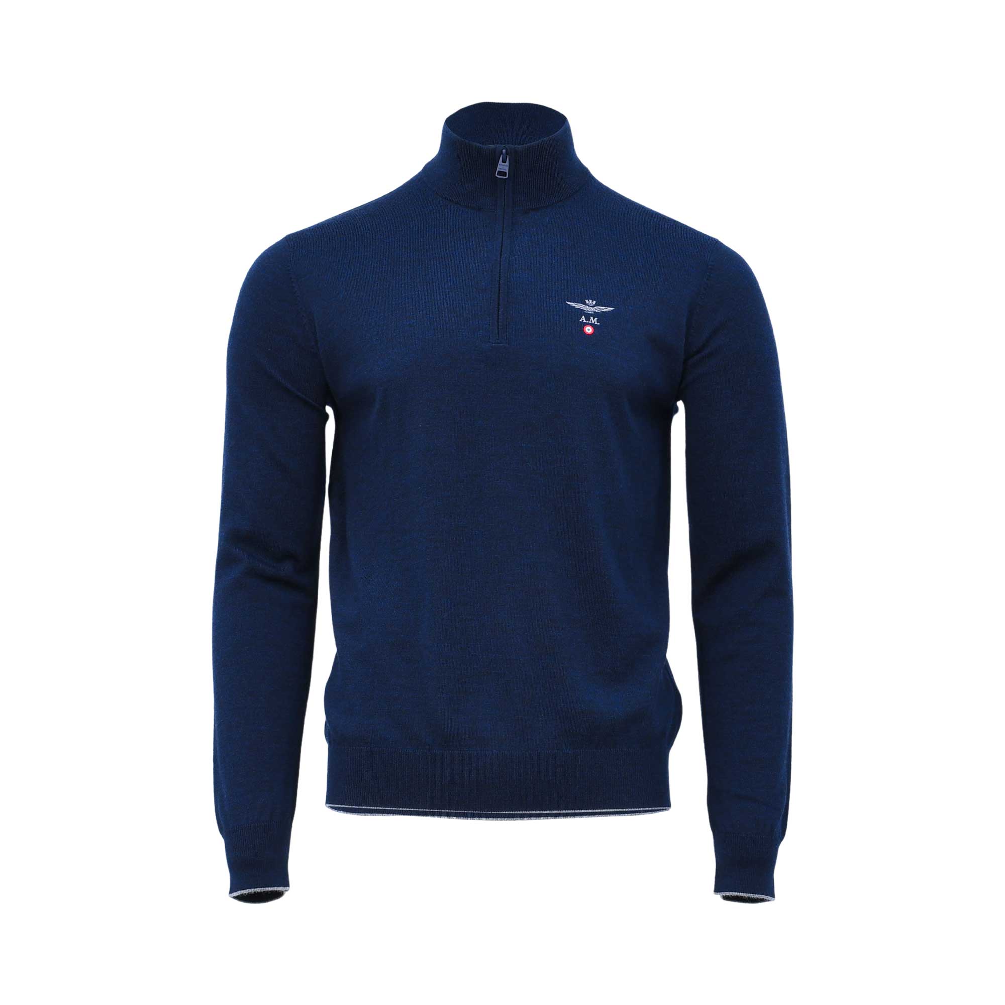 Aeronautica Militare Men's Half-Zip Knit Sweater | All Clothing | GCC | Men | Mens | Mens Fashion | Sweaters and Cardigans