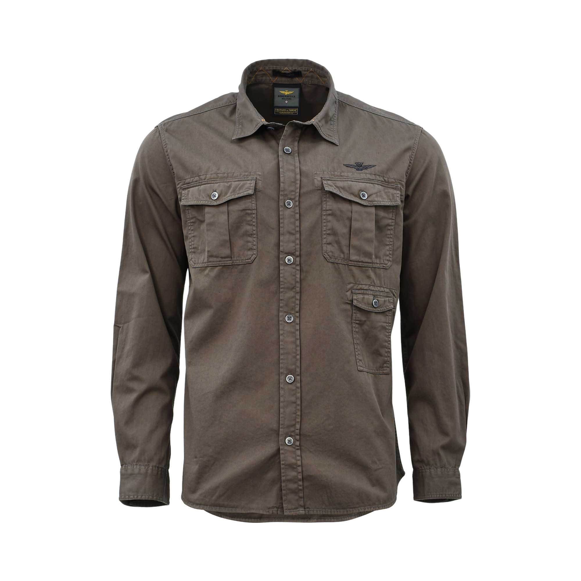 Aeronautica Militare Men's Long-Sleeve Shirt with Multiple Pockets | All Clothing | GCC | Men | Mens | Mens Fashion | Shirts & T-Shirts