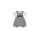 Moschino Kids Baby Boy's White & Grey Set T-shirt & Overall