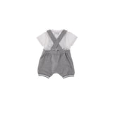 Moschino Kids Baby Boy's White & Grey Set T-shirt & Overall