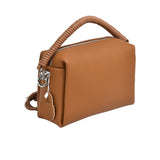 Muni Women's Sculptural Spiral Handle Satchel Hand Bag