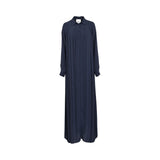 Milva Mi Women's Pleated Long-Sleeve Maxi Shirtdress