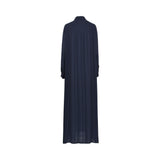 Milva Mi Women's Pleated Long-Sleeve Maxi Shirtdress
