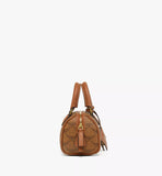 MCM Ella Boston Ladies Bag in Lauretos Cognac