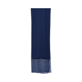 Detailed views of the matching sheer midnight navy sheila included with the Maison Darine kaftan set.