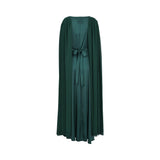 Marwa Ghassan Nura Green Kaftan with Silver Embellished Shoulders — Available for Online Purchase