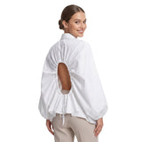 Meimeij Women's Statement Back Cutout Shirt