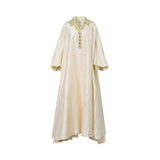 Experience the ultimate in ethereal luxury with this magnificent silk Jalabiya from MIJAD FASHION.