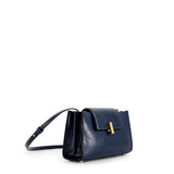 Mlouye Women's MINI ISLA Crinkled Navy Shoulder Bag