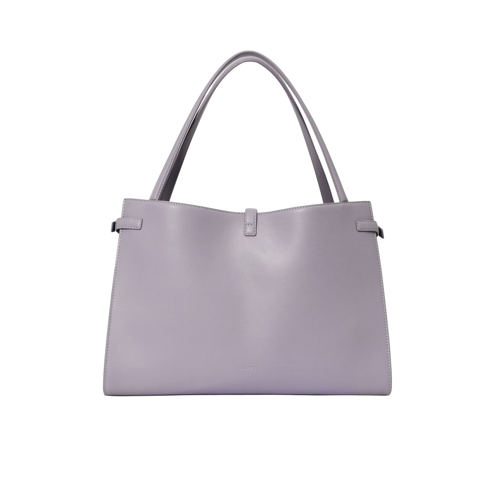 Light gray handbag on a white background.