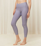 Model front view of the Triumph Flex Smart Morandi Grey sports leggings, showing the high-waisted fit and smooth, seamless construction. Shop Now Online