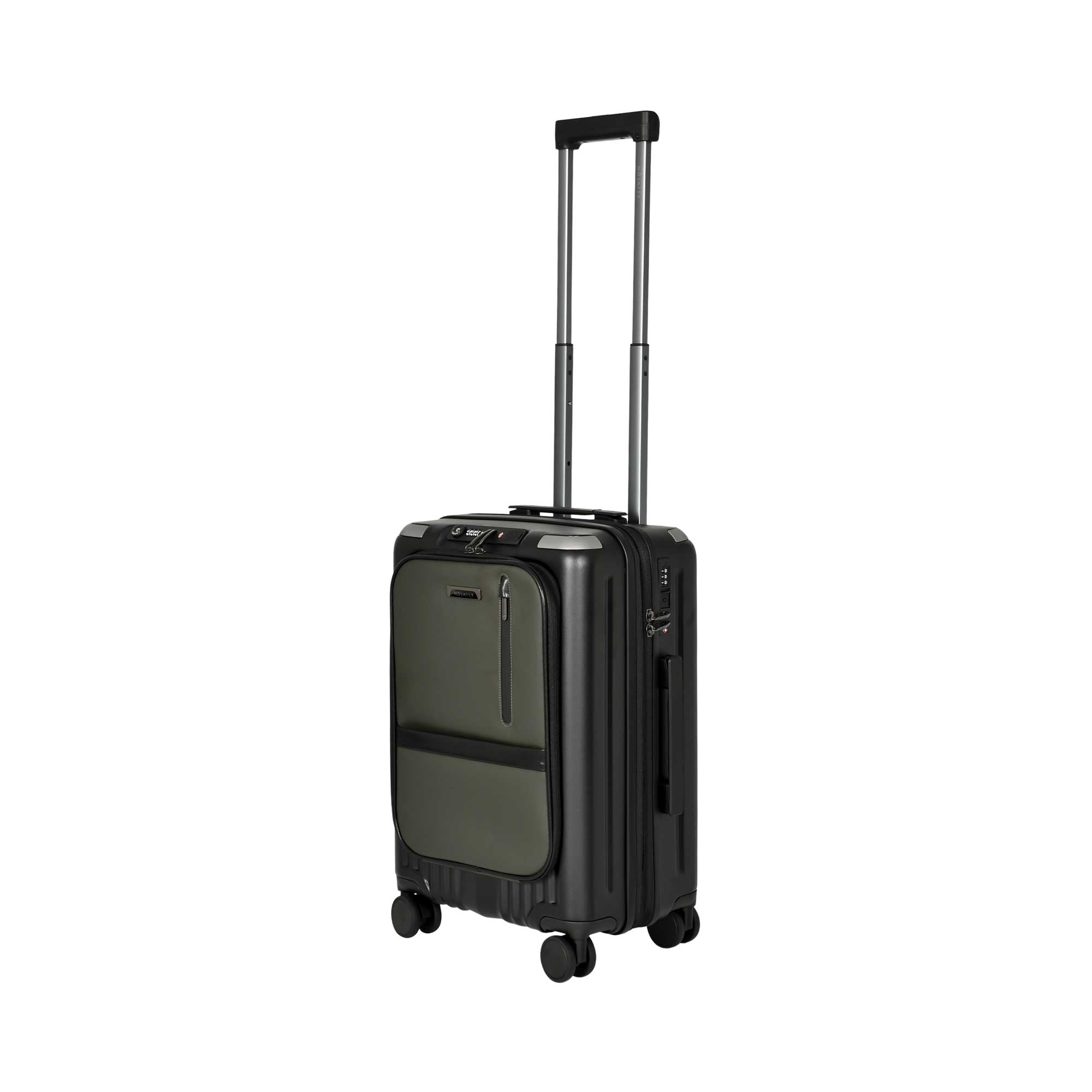 Mosafer Oakland Hard Cabin Luggage with Front Pocket and 360° Spinner Wheels – Shop Now Online