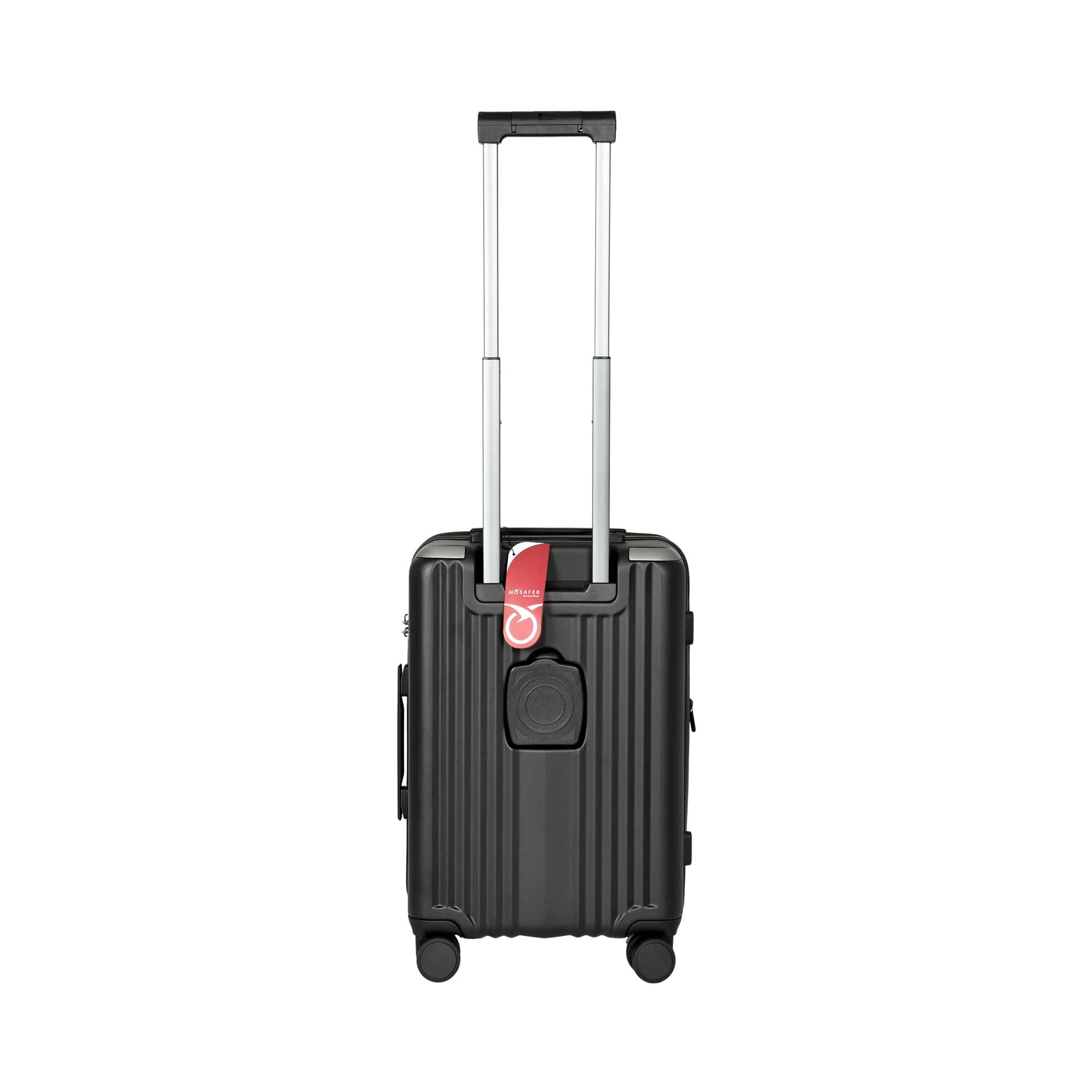 Mosafer Oakland Hard Cabin Luggage with Front Pocket and 360° Spinner Wheels – Shop Now Online