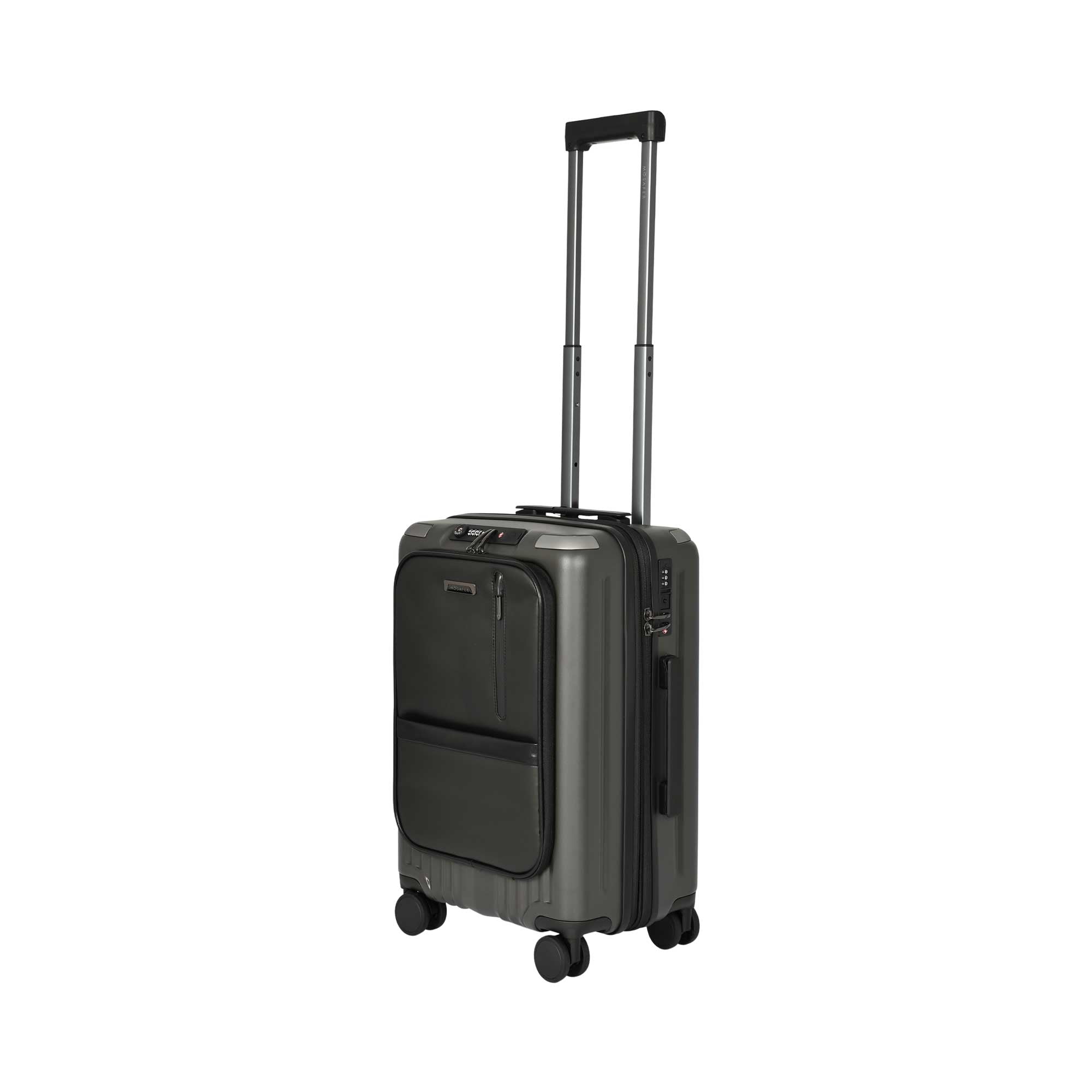 Mosafer Oakland Hard Cabin Luggage with Front Pocket and 360° Spinner Wheels – Shop Now Online
