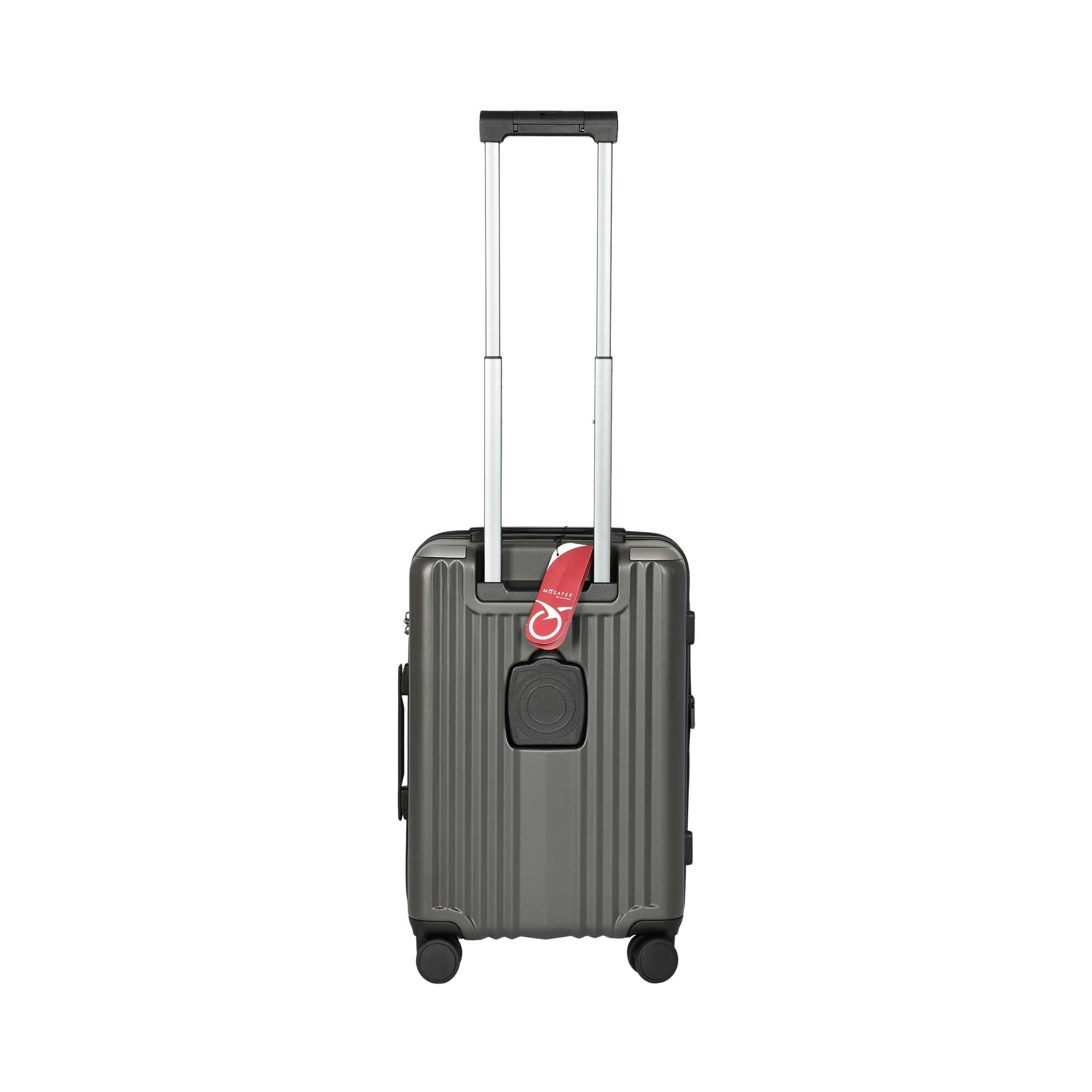 Mosafer Oakland Hard Cabin Luggage with Front Pocket and 360° Spinner Wheels – Shop Now Online
