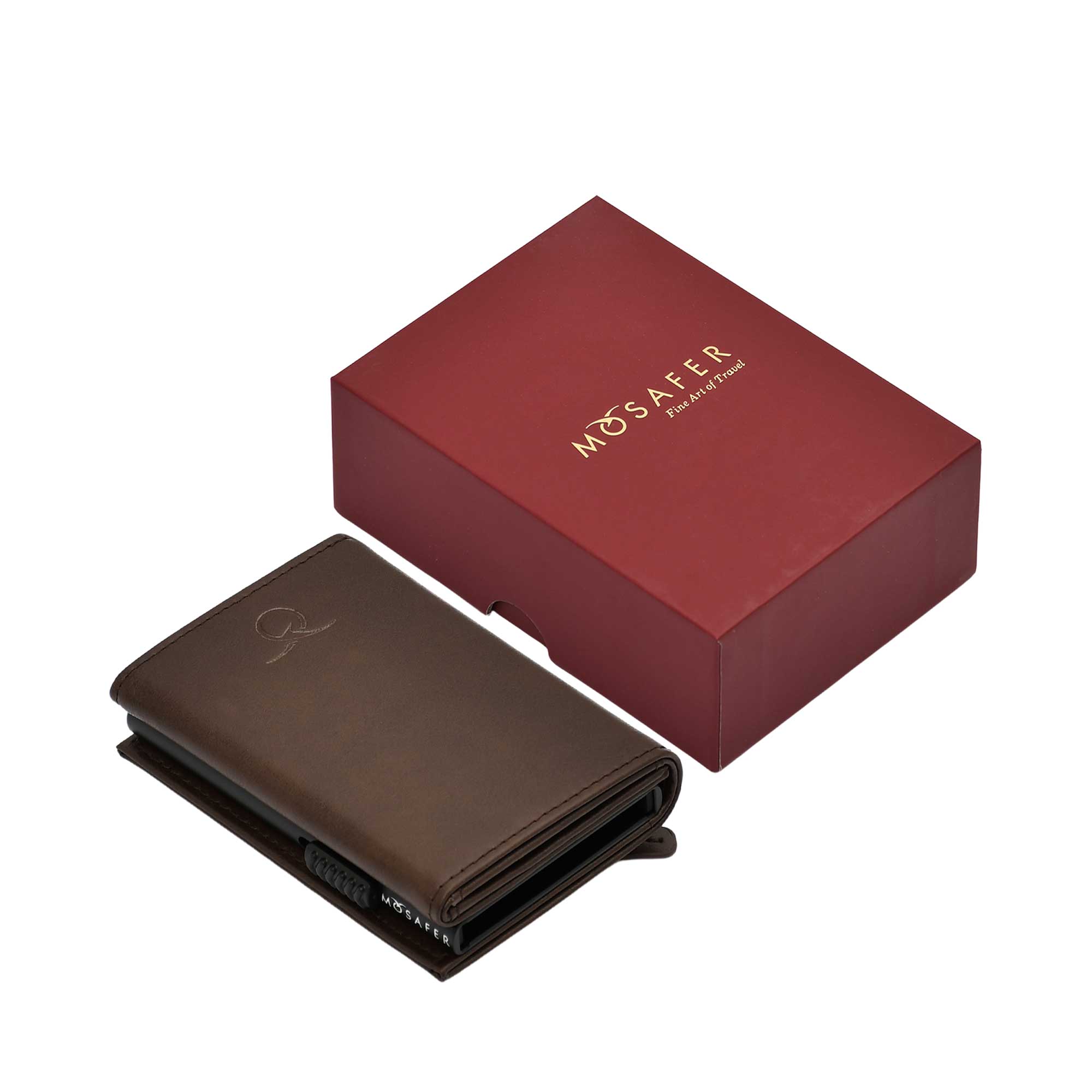 Mosafer Regent Espresso Leather Wallet with RFID Blocking – Available for Online Purchase