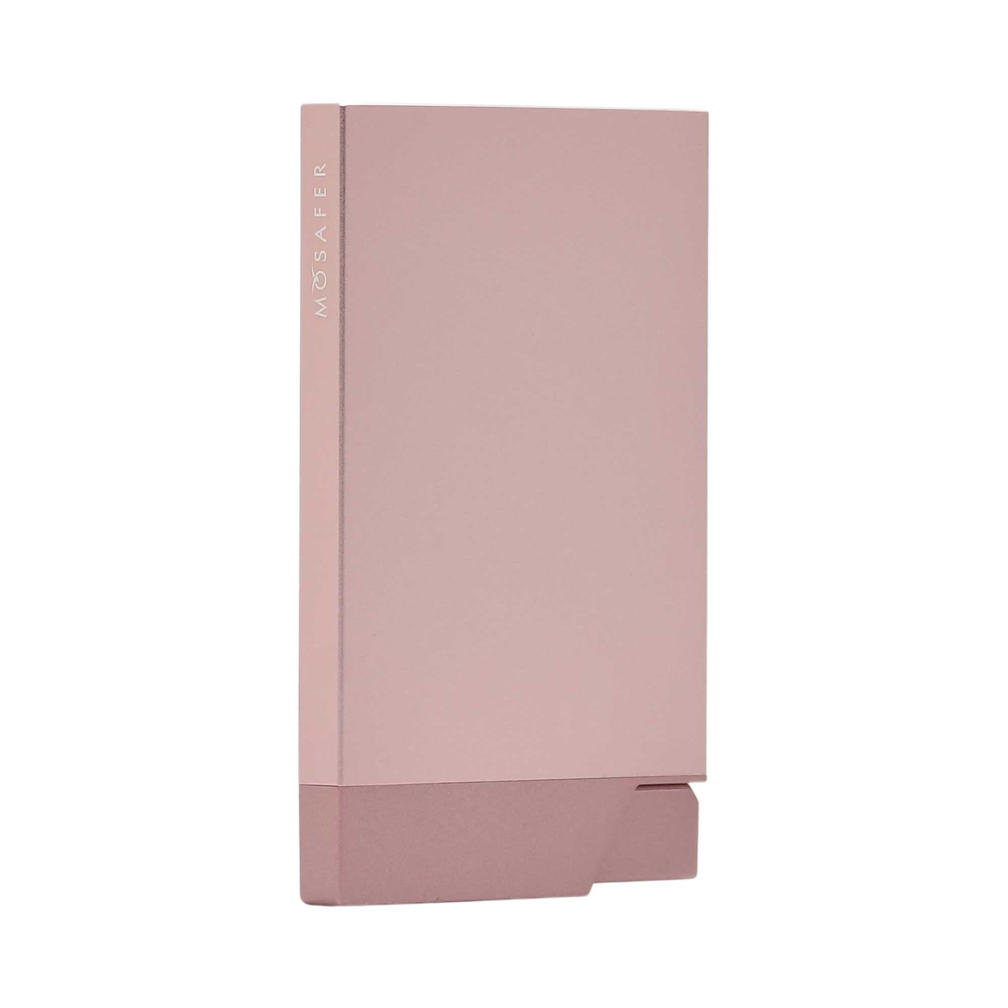 Mosafer Sleek Rose Gold Metal Wallet with Pop-Up Design – Shop Now Online