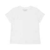 Back view of the plain white cotton Moschino Kids T-shirt showing a clean, classic silhouette.