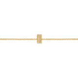 Close-up studio shot of the Isadora bracelet motif, highlighting the crystal pavé rim and textured center bar with the 1881 logo engraving.