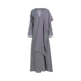 Nero Women's Grey Abaya Set