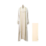 Nero Women's Daily Beige & White Abaya