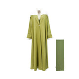 Nero Women's Green & White Daily Abaya