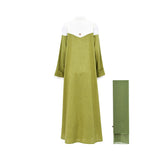 Nero Women's Green & White Daily Abaya