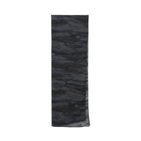 A close-up of the rectangular matching Sheila (scarf) showcasing the intricate black and blue wood-grain/marble texture.