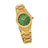 Saint Honore Haussman Women's Green Dial Stainless Steel Gold Plated Bracelet Watch