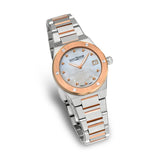 Saint Honore Haussman Ladies White MOP Stainless Steel Silver Rose Gold Watch