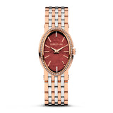 Cerruti 1881 Norcia Ladies Red Dial Stainless Steel Rose Gold Watch