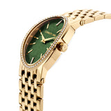 Cerruti 1881 Norcia Ladies Green Dial Stainless Steel Gold Plated Watch