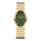 Cerruti 1881 Norcia Ladies Green Dial Stainless Steel Gold Plated Watch