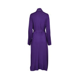 Nora Rosa  Elsie Purple Jersey Insert Lace Long Sleeve Long Dressing Gown