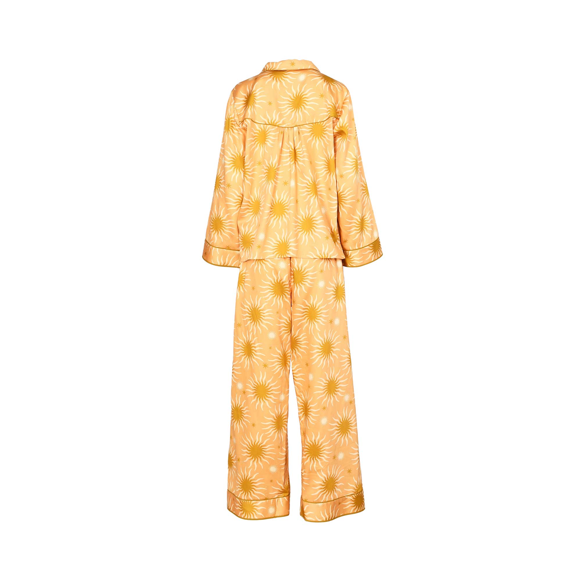 Fable and Eve Hoxton Abstract Sun Print Peach Leg Pyjama Set | All Lingerie | Lingerie | Pyjamas & Loungewear | Women | Womens Fable and Eve Hoxton Abstract Sun Print Peach Leg Pyjama Set | All Lingerie | Lingerie | Pyjamas & Loungewear | Women | Womens