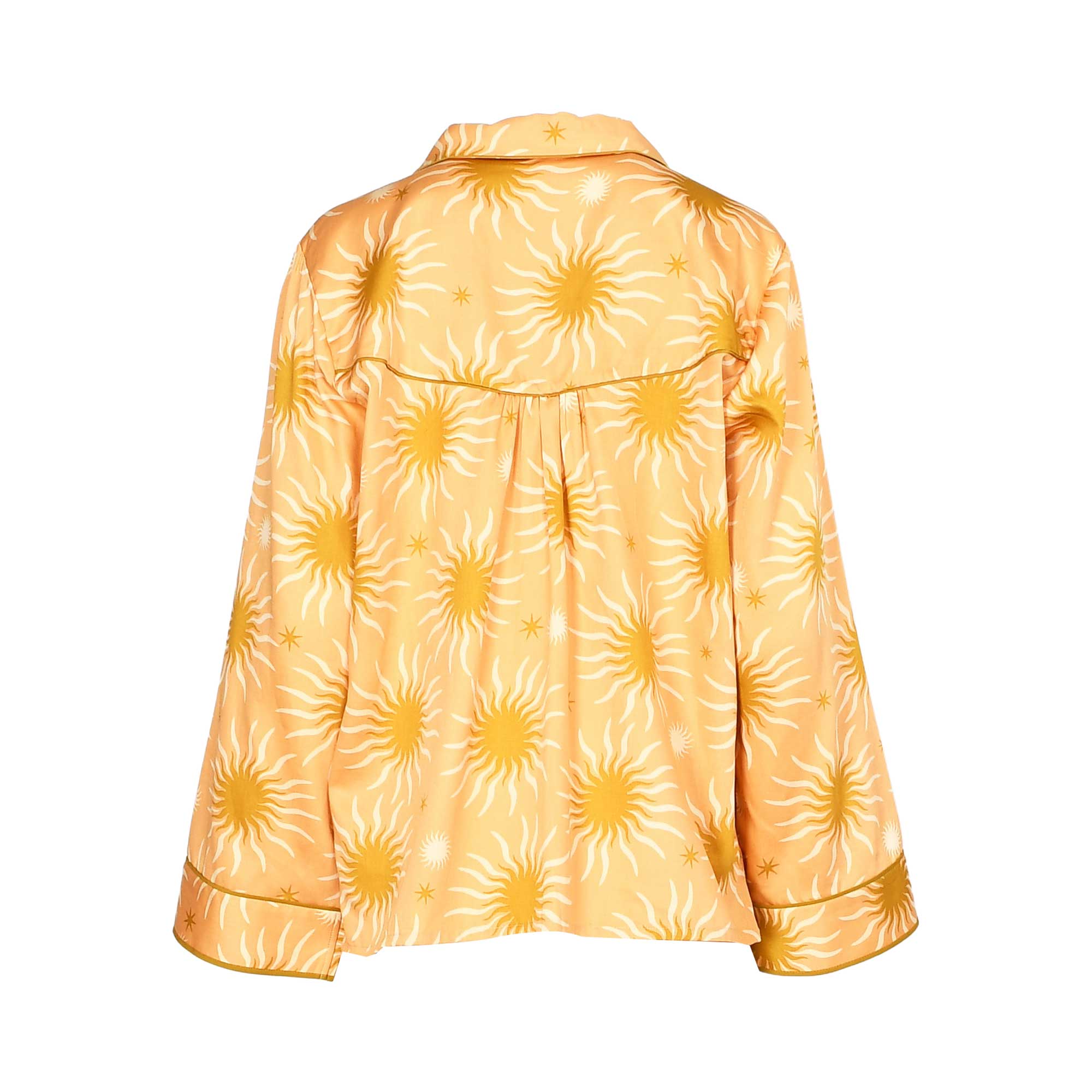 Fable and Eve Hoxton Abstract Sun Print Peach Leg Pyjama Set | All Lingerie | Lingerie | Pyjamas & Loungewear | Women | Womens Fable and Eve Hoxton Abstract Sun Print Peach Leg Pyjama Set | All Lingerie | Lingerie | Pyjamas & Loungewear | Women | Womens