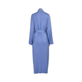 Nora Rose Brooke Cornflower Blue Jersey Long Dressing Gown