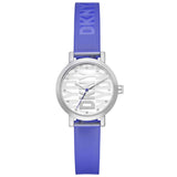 DKNY Soho Women's Three-Hand Purple Polyurethane Watch and Straps Set