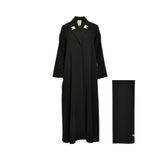 Nero Women’s Casual Black/Silver Abaya – Available for Online Purchase