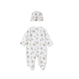 Kissy Kissy Kids New Born Boy's Multicolor Set of Sleepsuit & Hat
