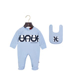 Aigner Kids New Born Boy's Set of Sleepsuit & Bib