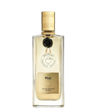 Nicolai elegant glass bottle of Musc fragrance oil featuring a decorative gold cap and labels with traditional patterns.