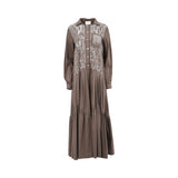 Oblique Women's Brown Long Dress