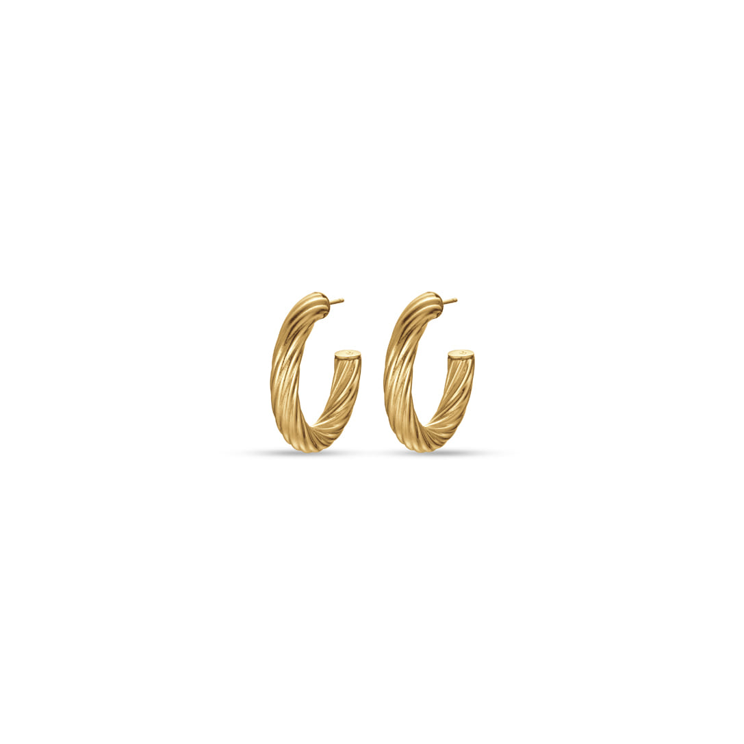 Luca Barra Ladies Earrings With IP Gold Steel Circles | Accessories | Earrings | Fashion Jewellery | Women | Women Earrings | Womens