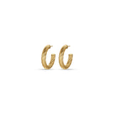 Luca Barra Ladies Earrings With IP Gold Steel Circles